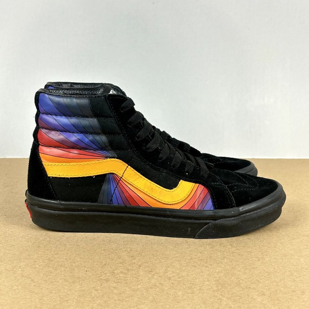 Vans Black High-Top Sneakers with Vibrant Accents - Picture 3 of 9